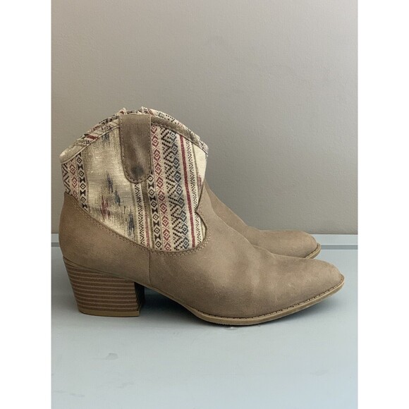 Unlisted By Kenneth Cole Women’s It’s A Hit Side Zip Fabric Top Sz 7.5 Bootie - Picture 3 of 8